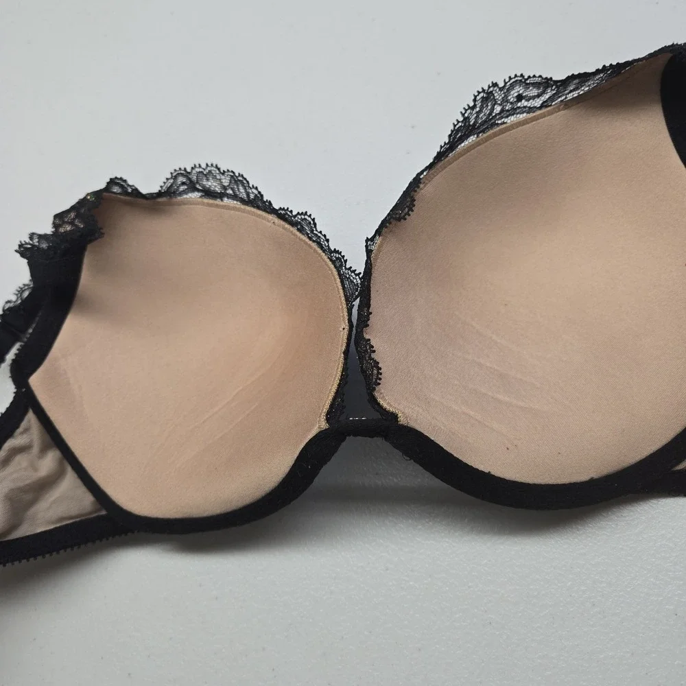 Victoria's‎ Secret Women Bra 34B Black Floral Balconette Underwired Lace